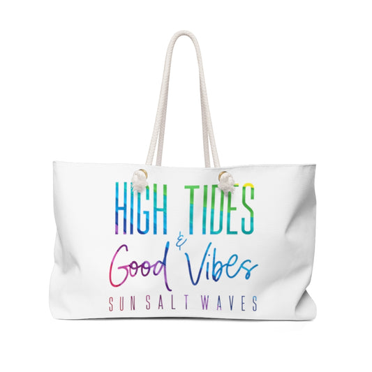 High Tides and Good Vibes Weekender Bag