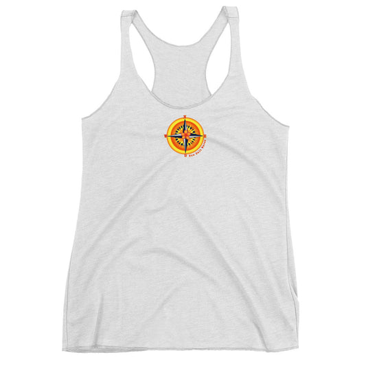 Find Your Way Racerback Tank Compass Women Junior White