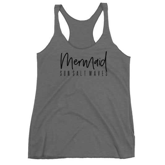 Mermaid Racerback Tank Sun Salt Waves Junior Women 